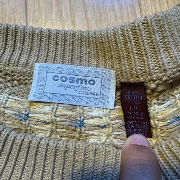Cosmo Cotton  Sweater Men's L​ - Picture 2 of 3
